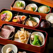 料理人が手間をかけて仕上げた、ランチの松花堂弁当☆