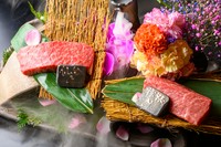 松阪牛の厳選した赤身(もも)を使用したコースです。鉄板焼きで、ももを使用した大変希少なコース。