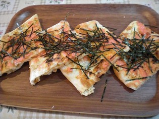 日本の食材とのハーモニーを求めて開発した『明太子ナン』