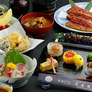 ※コース料理の鰻は、うな重にも出来ます。
※コース料理の御品は、他の一品との品替えも出来ます。
※食堂部・料亭部とあります。料亭部御利用は、別途サービス料が必要です。
※価格は全て税込です。
