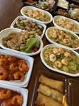 お店でお召し上がり頂いている単品メニューをご自宅でもお召し上がりくださいませ。
写真は、エビチリ、酢豚、炒飯、油淋鷄、あんかけ焼きそば、春巻ですが、その他にも沢山のメニューが御座います。