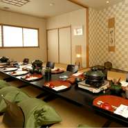 閑静で落ち着きのある空間です。真心をこめておもてなしさせていただきます。松坂で日本料理・和食をごゆっくりお過ごしいただけるお店です。