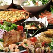 鶏トロ＆夏野菜でトコナツＢＢＱサマ会♪70種120分飲放題付きで宴会に◎特別な日には主役にメッセージ付きデザートプレートご用意できます！