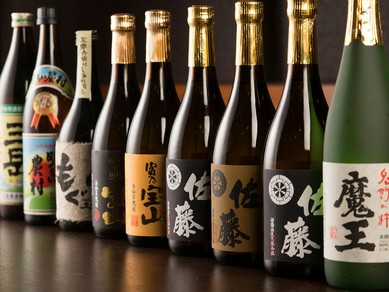 地酒、地焼酎など、美味しい銘柄が豊富な品揃え