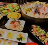 ※お得な会席風ちゃんこ鍋コース。オードブルを中止し、お造り等出来るだけお1人様ずつお出ししています