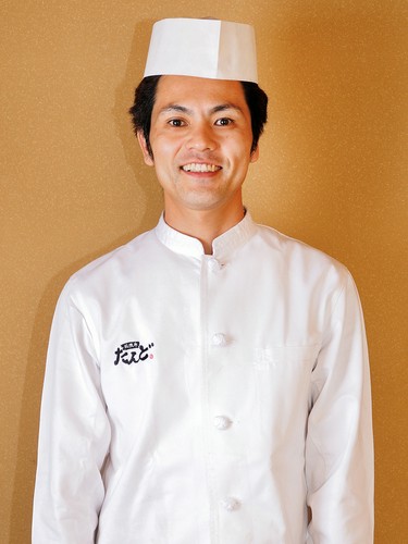 「ぼく頑張ります」と店長丹戸氏