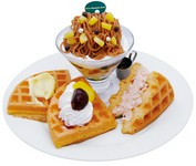 ラムクリームが香る、とろけるカボチャプリン。ほろ苦いコーヒーゼリーと栗が奏でるマロントライフルで、至福のひとときを。
チョイスセットのデザートとしても選んでいただけます。