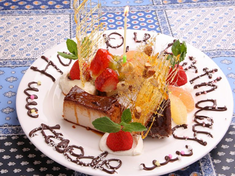 ちょっと嬉しいデザートの記念日プレート