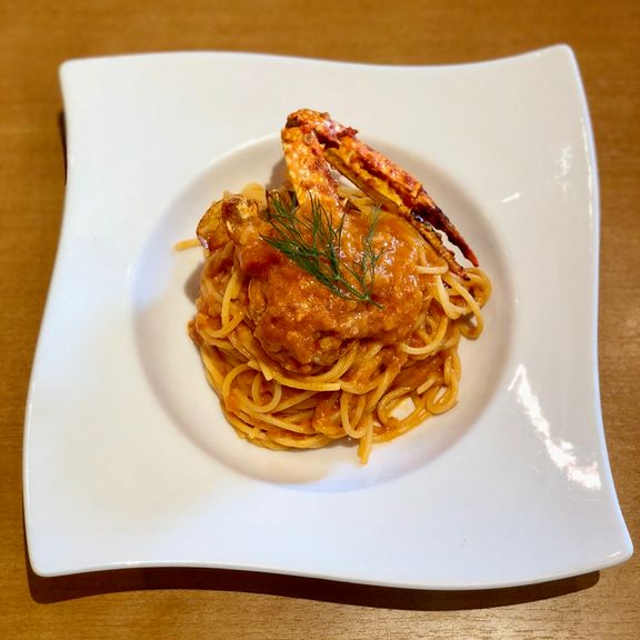 渡り蟹のトマトクリームソース