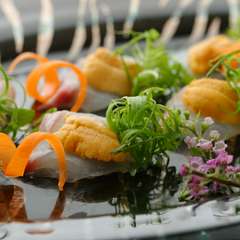 美しい盛り付けで見た目でも楽しめる『たいうにのせ』