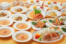 ふかひれの姿煮と北京ダックを含む中華料理を堪能できるコース