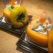 柿のキノコ白和え