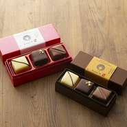 毎回ご好評をいただいているデザート担当のパティシエによる本格ショコラ。一粒一粒丁寧に手作りでお作りした６粒のショコラを、限定パッケージにてご用意しました。 お土産やちょっとした自分へのご褒美にぜひ！