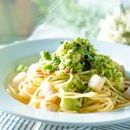 新鮮な農家野菜をふんだんに使用したパスタは野菜の旨味たっぷり栄養価満点。