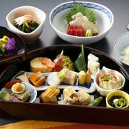 先付、お造り、お弁当、お食事、デザート
