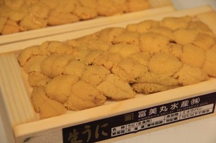 北海道産のウニ（季節でバフンウニ、ムラサキウニあります）
