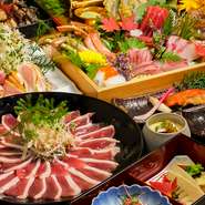 新鮮な魚介類と京都産伝統野菜…四季折々の美食で大切な接待をお手伝い！　少人数でも大人数でも全席完全個室の店内は幅広く対応可能。ご予約はお早めに！