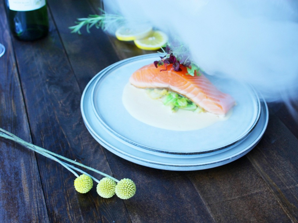 サーモンの瞬間スモーク