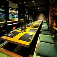 最大30名様の宴会が可能な個室もご用意しております。接待でのご利用も。