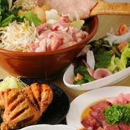 地産地消。高知県産の軍鶏もお出ししております。弾力ある歯ごたえをお楽しみください。