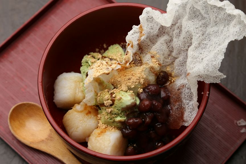 オススメのデザート『白玉抹茶パフェ』