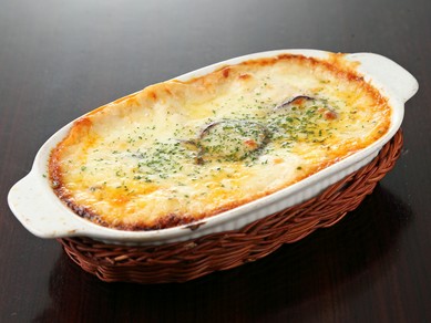 レンコンの食感がアクセント『clearcherry特製ムサカ』