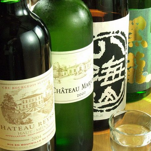 厳選したお酒…日本酒、本格焼酎、ワインetc…