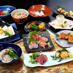 蔵鵡の串焼きの他、白老和牛炙りや鮑柔らか煮なども愉しめる期間限定の贅沢コースです。※画像はイメージ。
