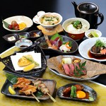 蔵鵡の串焼きの他、白老和牛や鮑、小ふぐなども愉しめる期間限定の贅沢コースです。※画像はイメージです。