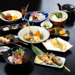 焼鳥・おでん・こだわりの素材を使用した一品など蔵鵡の真髄をご堪能できるコース。※写真はイメージです。