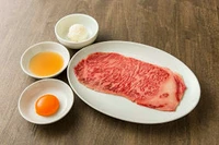 サーロインのすき焼き　※濃厚卵・一口ライス　各2個付