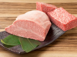 こだわりの牛肉は、宮崎県産A4～A5ランクを中心に使用