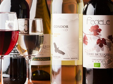 「赤も白も」種類豊富に取り揃えています