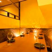 2名から個室OK。周囲を気にせずゆったりとしたひとときを