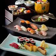 ・食材によるアレルギーのあるお客さまは予め係にお申し出ください。
・仕入れの状況によって内容が変更になることもございますので、予めご了承ください。
・表示金額には消費税、サービス料（15%）が含まれおります。
・写真はイメージです。