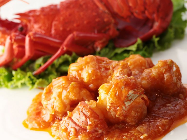 『アメリカイセエビのチリソース炒め』