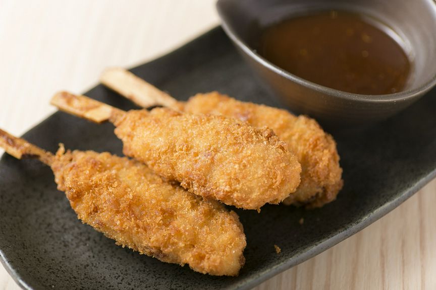 豚ヒレの味噌串カツ