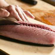 豊富な魚料理を提供しているので、毎日市場から新鮮な魚介類を仕入れています。徳島県で水揚げされたものと各地から届いたものと多くの種類を仕入れ調理したものは、お客さまにおいしいと喜んでいただいてます。