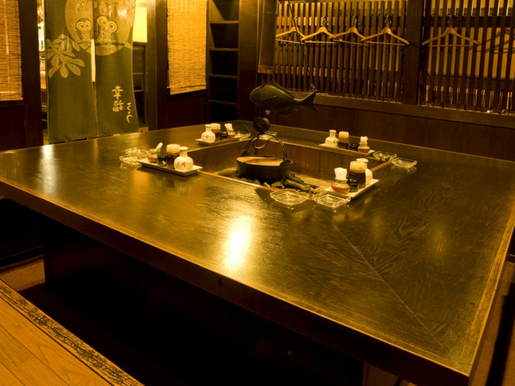 心が和む古民家調の店内