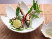 季節の風物詩「鮎」　※料理は一例。季節ごとに変更。要予約。