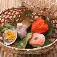 鮮魚を使った、おつくりや押し寿司を始めとした『会席料理』
