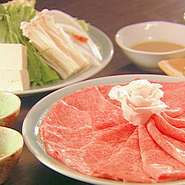 すき焼き・しゃぶしゃぶで飛騨牛の肉本来の味を満喫