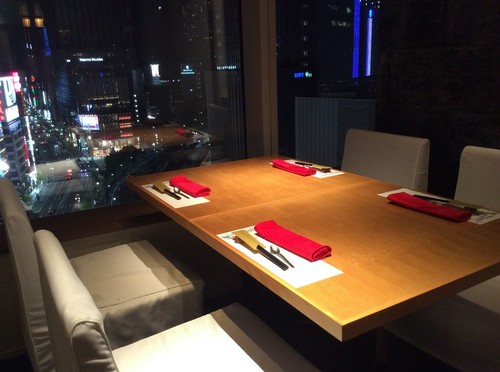 銀座の夜景＆ライトアップの東京タワーを一望！4名半個室席