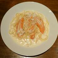 ズワイガニのクリームスパゲッティ