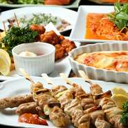 焼き鳥からパスタまで、お店の味自慢が勢揃い『宴会コース』