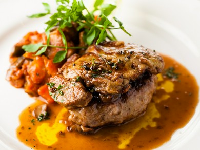 スパイスの風味いきた『自家製ハンバーグ＋フォアグラソテー』