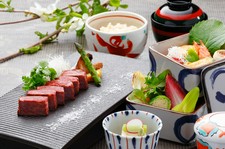 国産和牛を使ったステーキ御膳