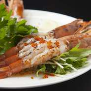 特大！ぷりぷり赤エビのカルパッチョ