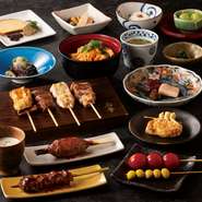 お得な宴会コースは梅コース4,800円(税抜)全9品～ご用意しております。前菜から甘味まで、鳥幸自慢のこだわりのお料理を、是非ご堪能ください。


