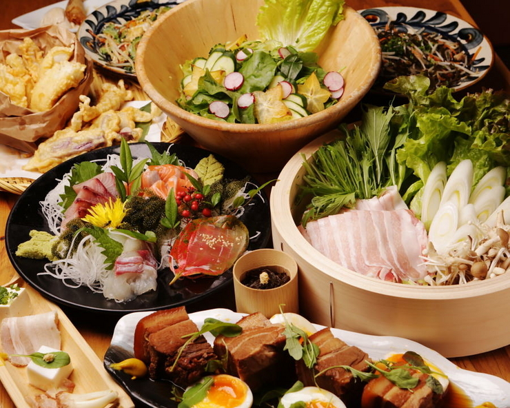 [2.5 hours all-you-can-drink] Nuchigusui course with choice of champuru and final dish